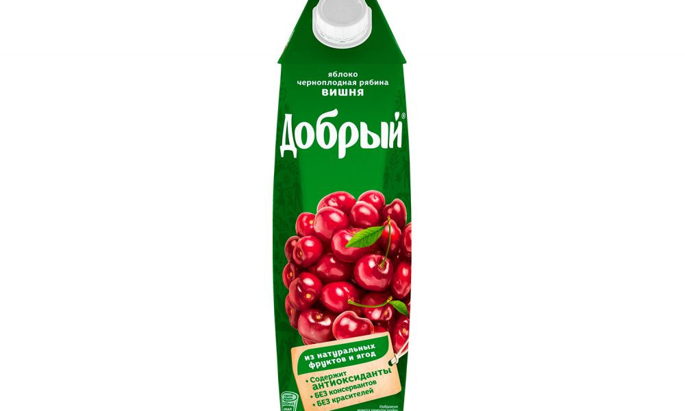 СОК ДОБРЫЙ (вишня, яблоко, апельсин, мультифрукт, персик, ананас) 1л